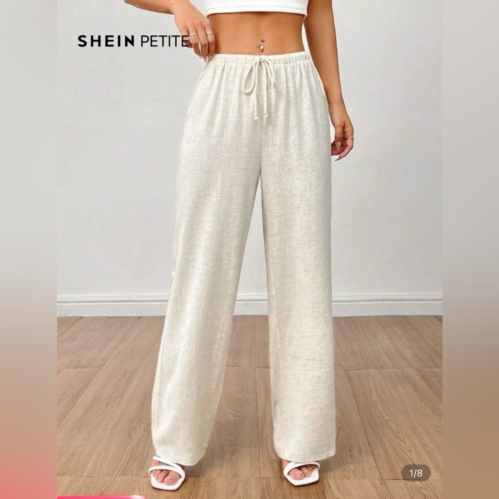 beige linen pants